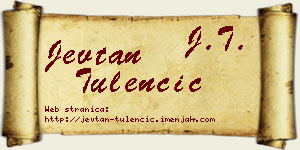 Jevtan Tulenčić vizit kartica